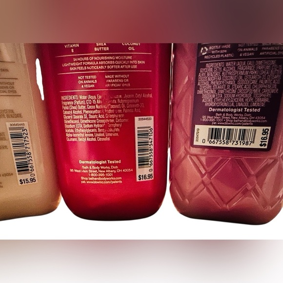Bath & Body Works Moisturizer Trio - Cream, Red, Pink - Picture 2 of 6